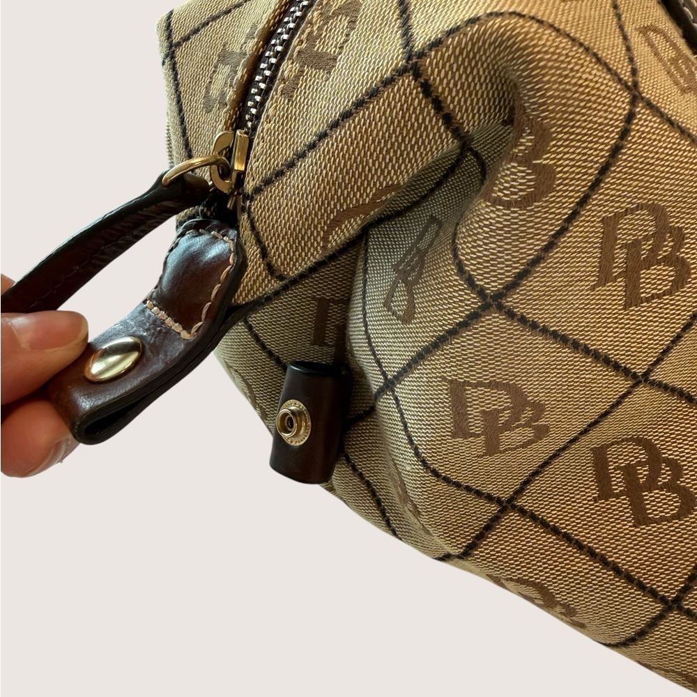 Dooney & Bourke Signature Canvas Small Duffle Limited Edition Leather/Canvas - Picture 12 of 16